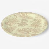 Classy Elegant Chique Paarden Teile Beige Cream Papieren Bordje (Gekanteld)