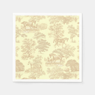Classy Elegant Chique Paarden Teile Beige Cream Servet