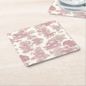 Classy Elegant Chique Roze Paarden Country Toile Kartonnen Onderzetters (Schuin)