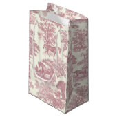 Classy Elegant Chique Roze Paarden Country Toile Klein Cadeauzakje (Voorkant Gekanteld)