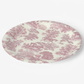 Classy Elegant Chique Roze Paarden Country Toile Papieren Bordje (Gekanteld)