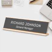 Classy Elegant Custom Name Title Employee Kantoor Bureau Naambordje