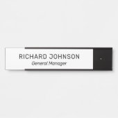 Classy Elegant Custom Name Title Employee Kantoor Deurbordje (Voorkant)