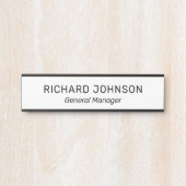 Classy Elegant Custom Name Title Employee Kantoor Deurbordje (Voorkant)