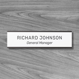 Classy Elegant Custom Name Title Employee Kantoor Deurbordje