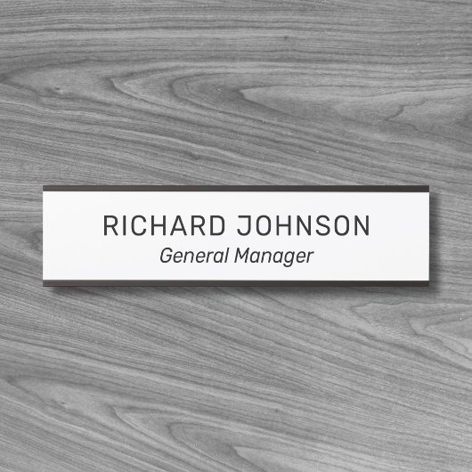 Classy Elegant Custom Name Title Employee Kantoor Deurbordje