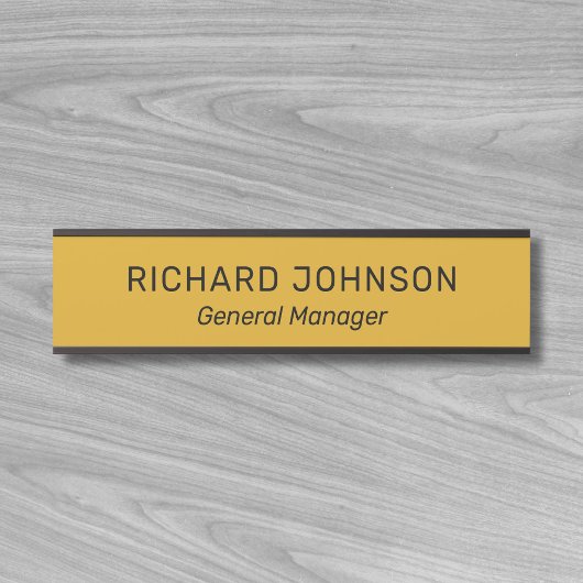 Classy Elegant Custom Name Title Employee Kantoor Deurbordje