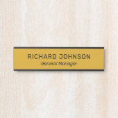 Classy Elegant Custom Name Title Employee Kantoor Deurbordje (Voorkant)