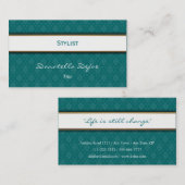 Classy Elegant Damask Professional Visitekaartje (Voorkant / Achterkant)