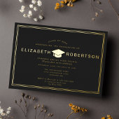 Classy Elegant Diploma Graduation Party Invitation Folie Uitnodiging