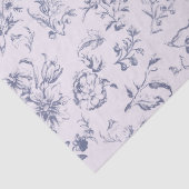 Classy Elegant  Dusty Blue Floral Toile Tissuepapier (Detail)