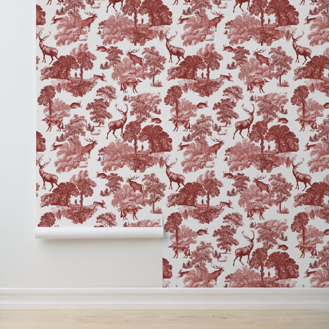 Classy Elegant edelherten bos dieren toile Behang (Applicatie)
