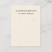 Classy Elegant Eenvoudige Oorbel Display Kaart Visitekaartje (Voorkant)