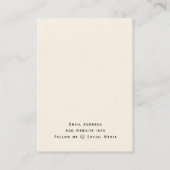 Classy Elegant Eenvoudige Oorbel Display Kaart Visitekaartje (Achterkant)