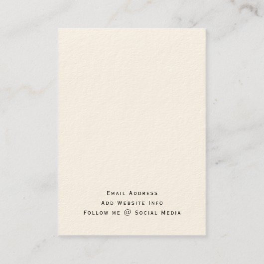 Classy Elegant Eenvoudige Oorbel Display Kaart Visitekaartje (Achterkant)