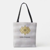 Classy Elegant Faux White Leather Tote Bag (Achterkant)