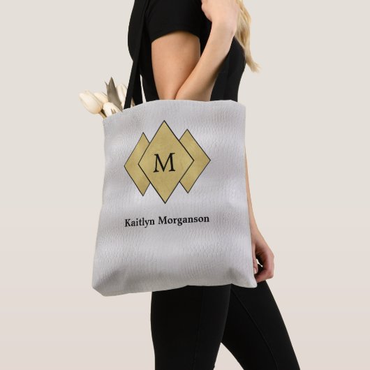 Classy Elegant Faux White Leather Tote Bag (Dichtbij)
