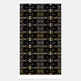 Classy Elegant Feminine Roos Gold Black & Silver Labels