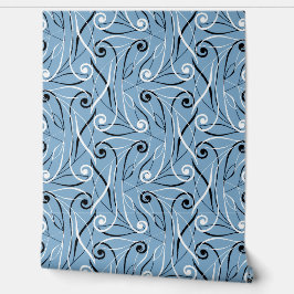 Classy Elegant Foliage & Swirls Patroon Stoffig Bl Behang