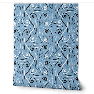 Classy Elegant Foliage & Swirls Patroon Stoffig Bl Behang