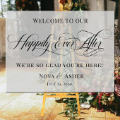 Classy Elegant Gelukkig Altijd Na Huwelijk Welkom Acryl Bord