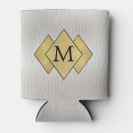 Classy Elegant Gepersonaliseerd Faux Wit Leder Blikjeskoeler