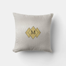 Classy Elegant Gepersonaliseerd Faux Wit Leder Kussen