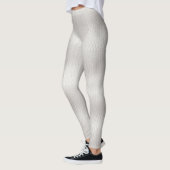Classy Elegant Gepersonaliseerd Faux Wit Leder Leggings (Links)