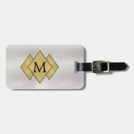 Classy Elegant Gepersonaliseerde Faux White Leathe Bagagelabel