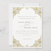 Classy Elegant Gold Art Deco Wow Renewal Kaart (Voorkant)