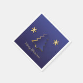 Classy Elegant Gold Blue-kerstboom Servet (Hoek)