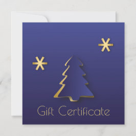 Classy Elegant Gold Blue-kerstkaart