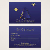 Classy Elegant Gold Blue-kerstkaart Visitekaartje (Voorkant /achterkant)
