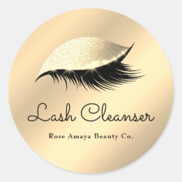 Classy Elegant Gold Custom Lash Cleanser Label