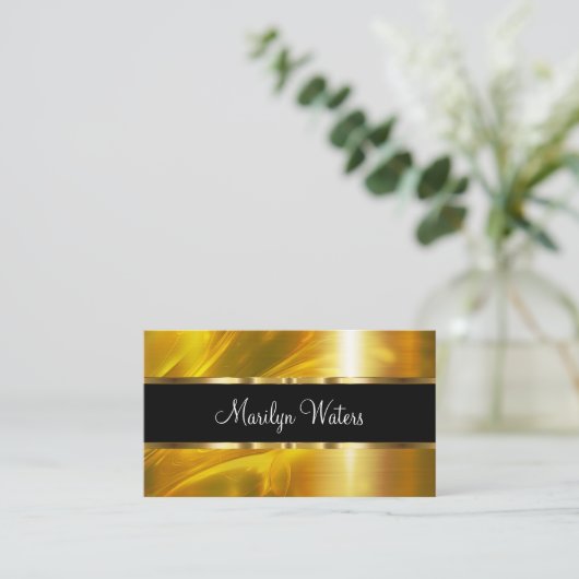 Classy Elegant Gold Design Elements  Visitekaartje (Staand voorkant)