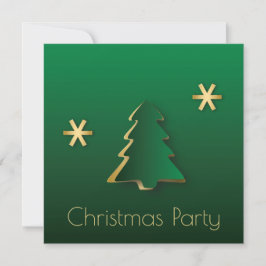 Classy Elegant Gold Green-kerstboom Kaart