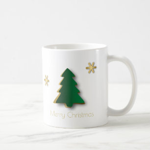 Classy Elegant Gold Green-kerstboom Koffiemok