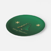 Classy Elegant Gold Green-kerstboom Papieren Bordje (Gekanteld)