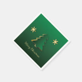 Classy Elegant Gold Green-kerstboom Servet (Hoek)