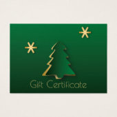 Classy Elegant Gold Green-kerstboomkaartje Visitekaartje (Voorkant)