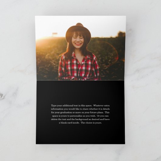 Classy Elegant Gold MD Caduceus 1 Foto zwart Kaart (Binnen)