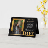 Classy Elegant Gold MD Caduceus 1 Foto zwart Kaart (Gele Bloem)