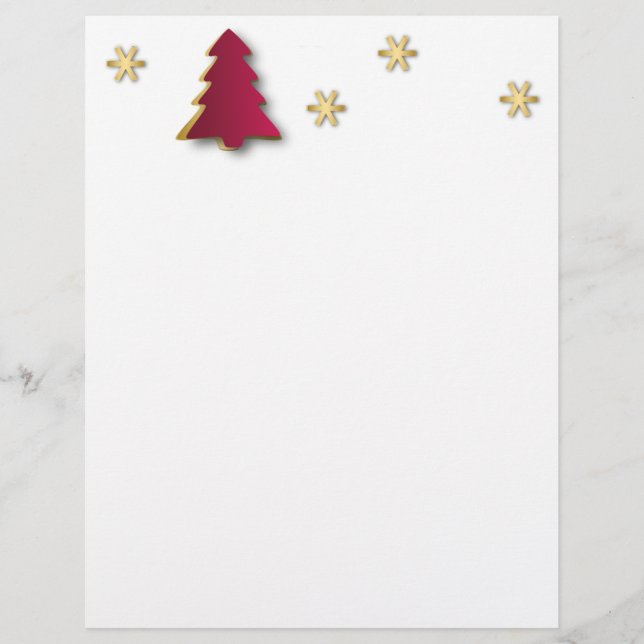 Classy Elegant Gold Red-kerstboom (Voorkant)