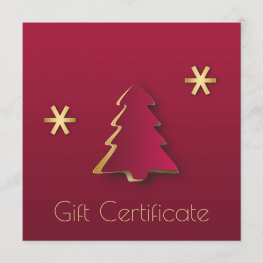 Classy Elegant Gold Red-kerstboom (Voorkant)