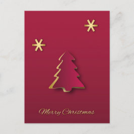 Classy Elegant Gold Red-kerstboom - Briefkaart