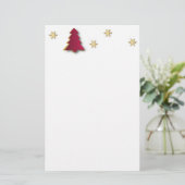 Classy Elegant Gold Red-kerstboom Briefpapier (Staand voorkant)