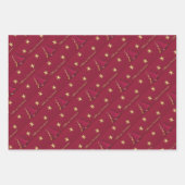 Classy Elegant Gold Red-kerstboom Inpakpapier Vel (Voorkant 2)