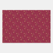 Classy Elegant Gold Red-kerstboom Inpakpapier Vel (Voorkant)