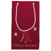 Classy Elegant Gold Red-kerstboom Klein Cadeauzakje (Voorkant)