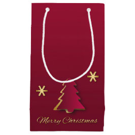 Classy Elegant Gold Red-kerstboom Klein Cadeauzakje